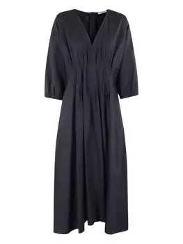 Платье миди из хлопка Malo, черный