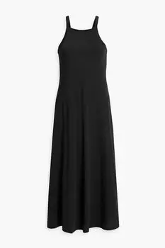 Платье миди из хлопкового джерси ATM ANTHONY THOMAS MELILLO, черный