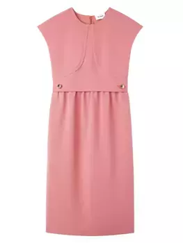 Платье миди из кади без рукавов Collection Line St. John, цвет rouge