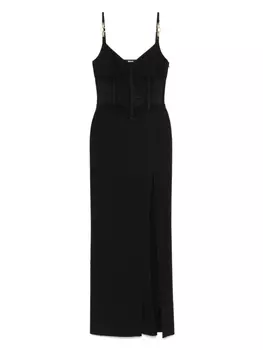 Платье миди из кади Just Cavalli, черный