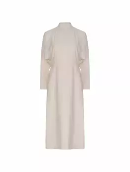 Платье миди из крепа AGNONA, бежевый