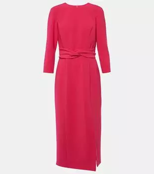 Платье миди из крепа Carolina Herrera, розовый