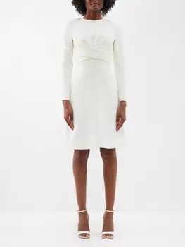 Платье миди из крепа elmalia с запахом на талии Emilia Wickstead, белый