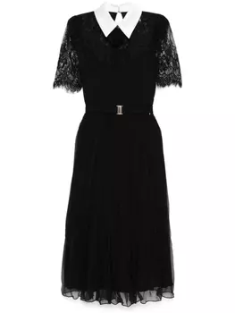 Платье миди из крепа NISSA, черный