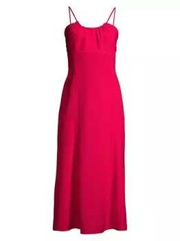 Платье миди из крепа с круглым вырезом Emporio Armani