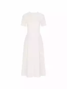 Платье миди из крепа Theory, белый