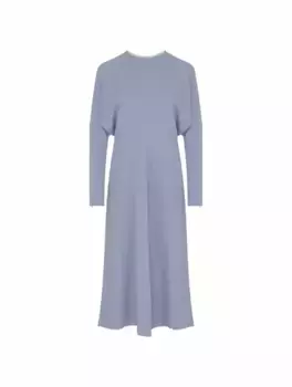 Платье миди из крепа Victoria Beckham, синий