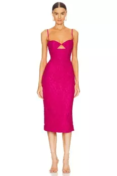 Платье миди из кружева иванна Bardot, фуксия