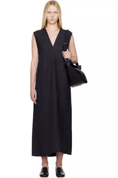 Платье миди из льна цвета морской волны Lise Studio Nicholson