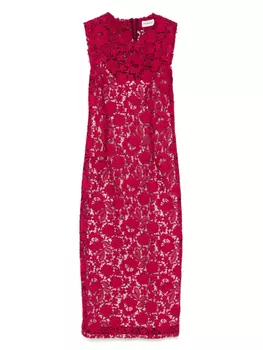 Платье миди из макраме P.A.R.O.S.H., красный