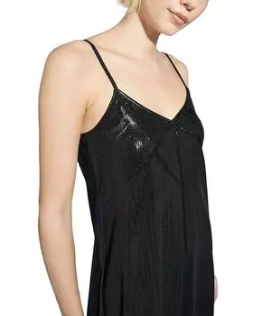 Платье миди из мерцающего джерси MAX&Co., черный