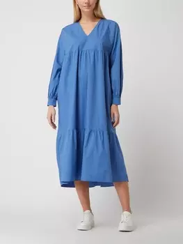 Платье миди из натурального хлопка, модель Maaisie Armedangels, дымчатый синий