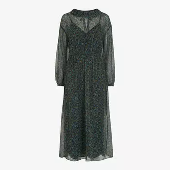 Платье миди из переработанного полиэстера с вышивкой и цветочным принтом Whistles, мультиколор