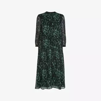 Платье миди из переработанного полиэстера с графическим принтом Whistles, мультиколор