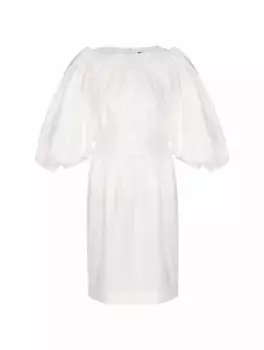 Платье миди из поплина Dolce&Gabbana, белый