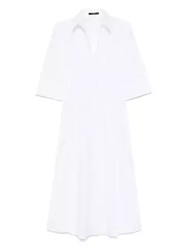Платье миди из поплина Seventy, белый