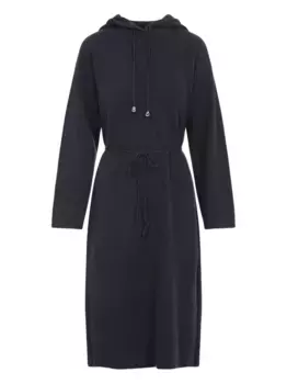 Платье миди из ребристой ткани с капюшоном Fabiana Filippi, серый