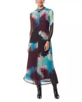 Платье-миди из сетки Whistles, мультиколор