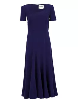 Платье миди из шерстяного крепа Roland Mouret, синий
