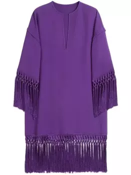 Платье миди из ткани кади Valentino Garavani, фиолетовый