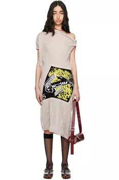 Платье миди из трикотажа Satellite Kiko Kostadinov, мультиколор