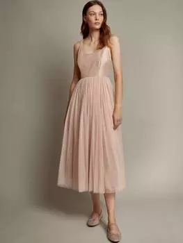 Платье миди из тюля алиса Monsoon, цвет Blush