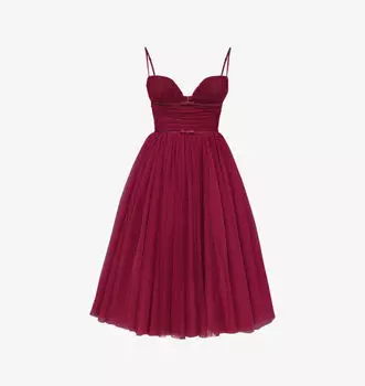 Платье миди из тюля «графиня» House Of Cb, цвет cabernet