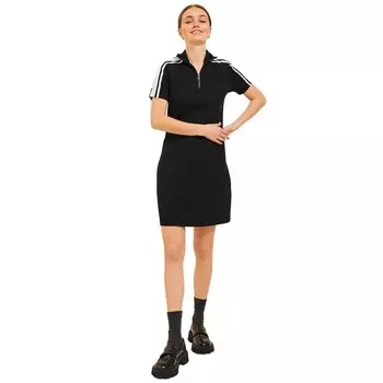 Платье миди Jack & Jones Wood Slim Short Sleeve, черный