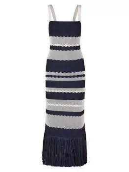 Платье-миди Johanna Ortiz без рукавов celia picnic on the riviera, голубой