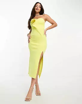 Платье миди-карандаш с оборками ASOS DESIGN Tall