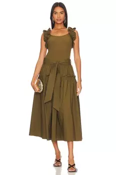 Платье миди Karina Grimaldi Rafaela Solid, цвет Army