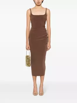 Платье миди Karina с драпировкой BEC + BRIDGE, коричневый