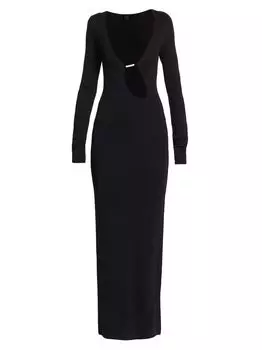 Платье-миди Kinetic с длинными рукавами SIR., черный