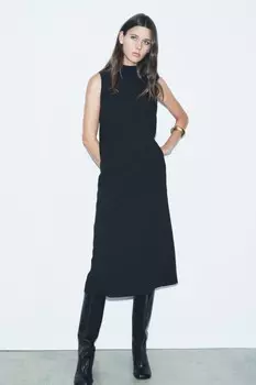Платье миди коллекция ZW ZARA, черный