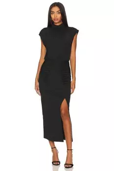 Платье миди krisa Mockneck, черный