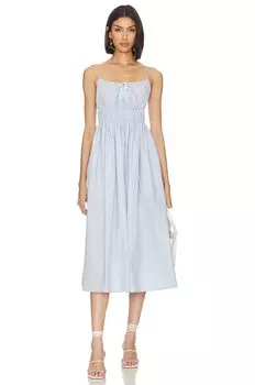 Платье миди L'Academie Ari Poplin, цвет Sky Blue