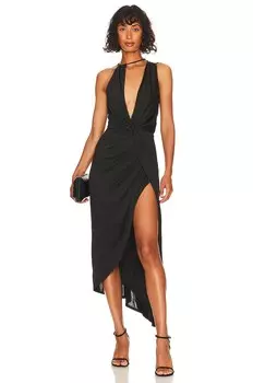 Платье миди L'Academie Pom, черный