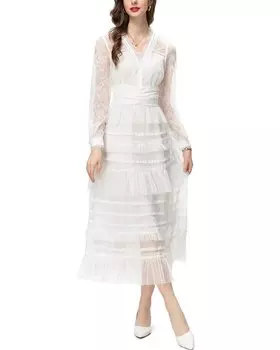 Платье миди Lanelle, белый