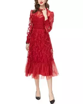 Платье миди Lanelle, красный