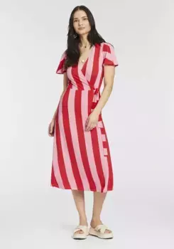 Платье миди Laura Scott с контрастными полосками - НОВАЯ КОЛЛЕКЦИЯ, цвет Rot-Gestreift