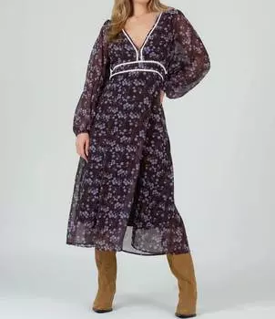 Платье-миди Laurie Prairie с цветочным принтом ирисового цвета LUCCA, цвет iris floral