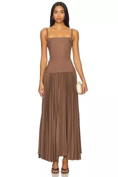 Платье миди leasgill Acler, цвет sepia
