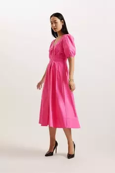 Платье миди Ledra с пышными рукавами Ted Baker, фиолетовый