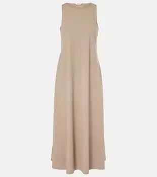 Платье миди Leisure Pier из джерси Max Mara, бежевый