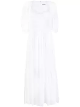 Платье миди Leoniza со сборками MARANT TOILE, белый