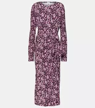 Платье миди lissy из джерси с принтом Marant Etoile, мультиколор