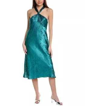 Платье-миди Liv Foster с бретелью через шею, зеленый