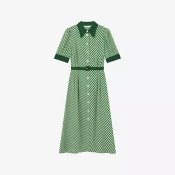 Платье миди Lk Bennett Valerie в горошек укороченное, мультиколор