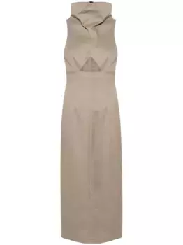 Платье миди Lomma без рукавов The Mannei, серый