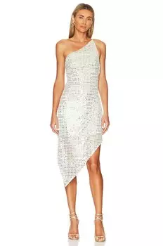 Платье миди Lovers and Friends Cassie, цвет Disco White